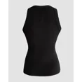 thumbnail image 6 of CHICME Tank Tops for Women Rhinestone Solid Color Keyhole Collar Sleeveless Sequin Knit Ribbed Slim Basic Top Black-L, 6 of 7