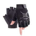 thumbnail image 4 of Guantes de camuflaje tácticos de medio dedo para niños, para deportes al aire libre, para fanáticos militares, antideslizantes, resistentes al desgaste, para estudiantes, 4 of 5