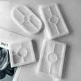 thumbnail image 3 of DIY Drip Coaster Silicone Mold Oval Plaster Tray Silicone Mold Heart Square Flower Round Resin Storage Mold, 3 of 4
