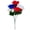 Faux Rose, variant on Patriotic Red White and Blue Artificial Flowers Bouquet, 13 Inch 7 Heads Faux Rose for 4th of July Decor, Home Table Centerpieces, Memorial Grave Cemetery Decorations