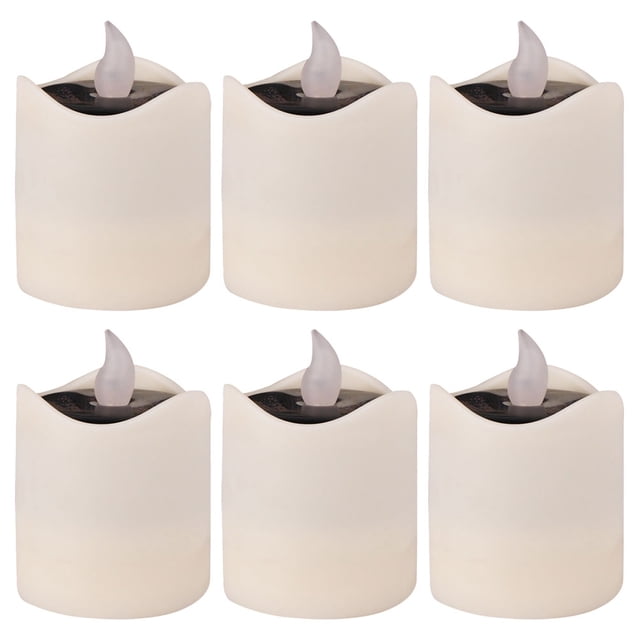 CIMAXIC 6Pcs Emergency Candles with Solar Power for Home and Outdoor