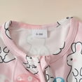 thumbnail image 4 of TOOYOU Girls Romper Easter Long Sleeve Cartoon Prints Jumpsuit Outwear Holiday Pajama Playsuit Bodysuits For Toddler ,Size 6-12 Months Red, 4 of 8