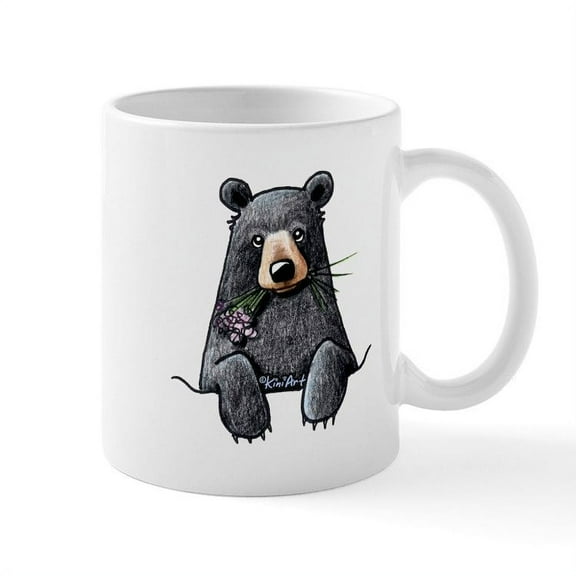 CafePress - Pocket Black Bear Mug - 11 oz Ceramic Mug - Novelty Coffee Tea Cup
