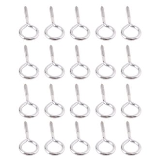 Uxcell 120-Pack Eye Screws – 304 Stainless Steel 10x5mm Self-Tapping Screw Hooks, Mini Ring Pins For DIY Wooden Crafts, Clay Pendants & Cork Bottles, Silver