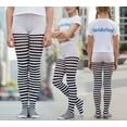 thumbnail image 3 of ToBeInStyle Girl's Striped Opaque Tights - Black/White - 4-6 Years, 3 of 7