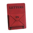 thumbnail image 3 of Llavero colgante con ganchos, organizador de madera para cartas y correo, estante de pared Rojo, 3 of 9