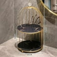 thumbnail image 5 of Made From Birdcage Shaped Cakes Cupcakes Display Serving Stand Dresser Cosmetics Cosmetics Cosmetics Makeups Storage Organizer Holder for , Black 2 Tier, 5 of 7