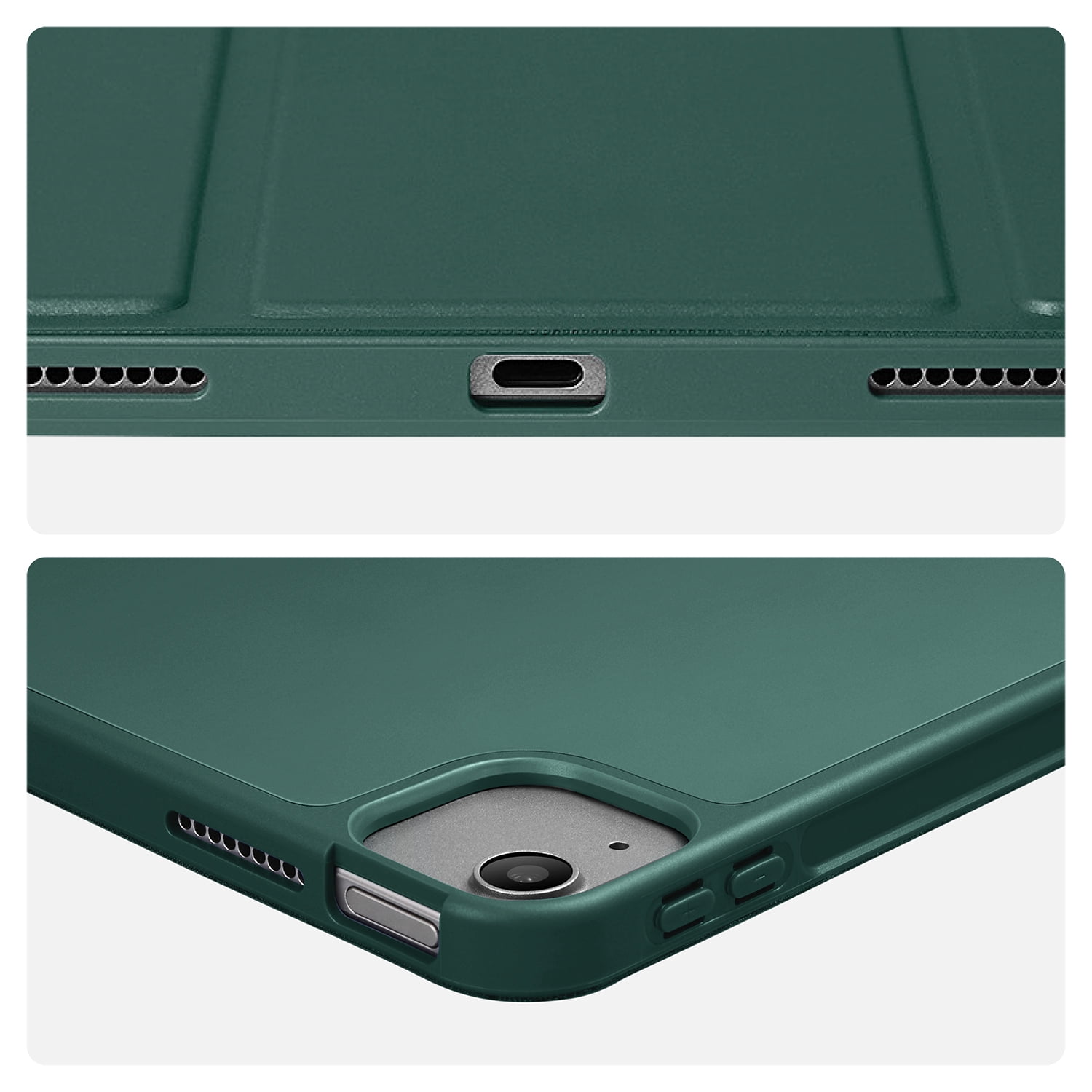 Vena For Apple iPad Air 13 Inch Case with Pencil Holder, iPad Air M3 13 Inch Case, Trifold Stand, iPad Pro 12.9" Case (2022/2021/2020/2018), Green