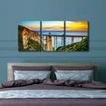 thumbnail image 4 of 3 Piece Wall Art Mountain Waterfall Posters for Bedroom Autumn Forest Landscape Wall Art Prints Stream Sunset Nature Scenery Canvas Art Wall Decor and Stretched, 4 of 6