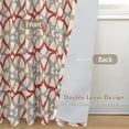 thumbnail image 2 of DriftAway Alexander Blackout Curtains for Living Room Linen Blend Pattern Match Thermal Insulated Room Darkening Geo Moroccan Mid Century Back Tab Bedroom Drapes 2 Panels 52 x 96 Inch Linen Red, 2 of 8