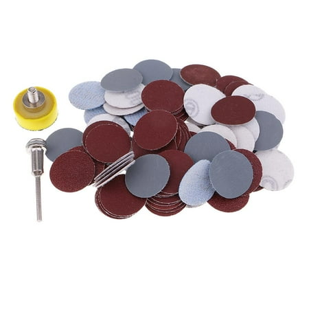 

100 Pieces 100/180/240/1500/3000 Grits Sanding Discs Sanding Disks Set 1 Inch 25mm+ Loop Sanding Pad with 3mm Perfect for Cleaning And Polishing