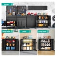 thumbnail image 4 of 36 inch Metal Storage Cabinet with Doors and Shelves,Small Garage Storage Cabinet with Lock,Black Metal Cabinets with Locking Doors for Home,Office,Short Garage Cabinets, 4 of 7