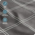 thumbnail image 3 of Bare Home Ultra-Soft Flat Sheets - Premium 1800 Collection - Double Brushed - King, Modern Plaid - Gray/White, 3 of 4