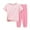 Pink, variant on MHZLDYZ Cute Summer Outfits for Girls 10-12 Children's Solid Color Short Sleeved T Shirt + Trousers Summer Daily Casual Home Clothes Hawaiian Outfit for Girls Girls' Short Sets (Gray,130)