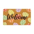 thumbnail image 2 of Tuvgenk Khaki Welcome Easter Egg Door Mat 15.7x23.6in Absorbent Quick Dry Non Slip Durable, 2 of 6