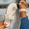 thumbnail image 1 of Sandalias de mujer Chanclas Zapatillas de playa Verano Pearl Pinch Toe Flat Shoes Wmkox8yii ytu10087, 1 of 7