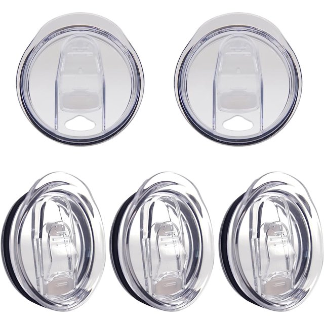 5-Pack 30 oz Tumbler Replacement Lids, Splash Resistant Skinny Tumbler Lid Covers