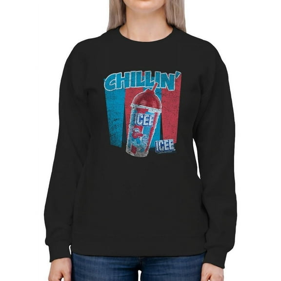 Chillin' ICEE Trendy Drink - Retro Beverage Graphic Women's Sweatshirt