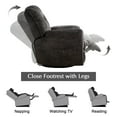 thumbnail image 3 of Bonzy Home Swivel Recliner Chair Manual Rocker Reclining Sofa Chair Living Room Seating Furniture Gray, 3 of 7