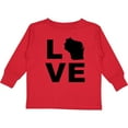 thumbnail image 3 of Inktastic Love Wisconsin Boys or Girls Long Sleeve Toddler T-Shirt, 3 of 5