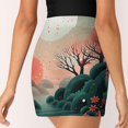 thumbnail image 3 of Women's Watercolor Bird Print High Waist A-Line Mini Skirts Colorful Pleated Short Skirt Trendy E-Girls Streetwear, 3 of 5