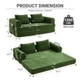 thumbnail image 4 of Jopath Convertible Sleeper Sofa Bed,4-in-1 Corduroy Folding Sofa Bed with Cylindrical Pillow for Living Room,Bedroom,Apartment,Green, 4 of 8