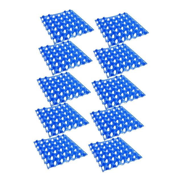 Abbracc 30 Grid Egg Tray Egg Storage Container Egg Organizer Rack Stackable Reusable Egg 5pcs Blue