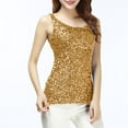 thumbnail image 2 of ZyeKqe Womens Sequin Tank Tops Casual Sleeveless Shirts Scoop Neck Going out Tops Sparkly Glitter Party Top Club Outfits, 2 of 6