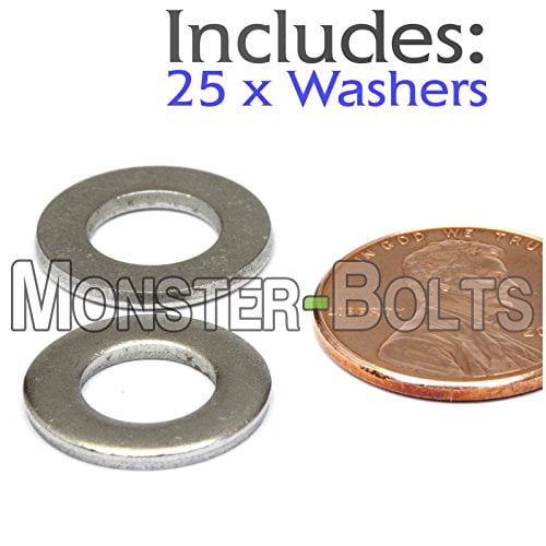 SS M8 Flat Washer 8mm Metric Stainless Steel Flat Washers A-2 18-8 25 