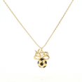 thumbnail image 1 of Cyra | Collar para Mujer con Dije MOM y Balón de Fútbol Fabricado en Chapa de Oro, Color Dorado, 1 of 4