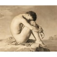 thumbnail image 2 of Jean-Baptiste Danguin 24x20 Gold Ornate Framed and Double Matted Museum Art Print Titled - Young Man Sitting by the Sea, After Hippolyte Flandrin, 2 of 4