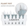 thumbnail image 2 of Gymnture Wooden Fence Planter Box for Patio and Porch - White, 2 of 10