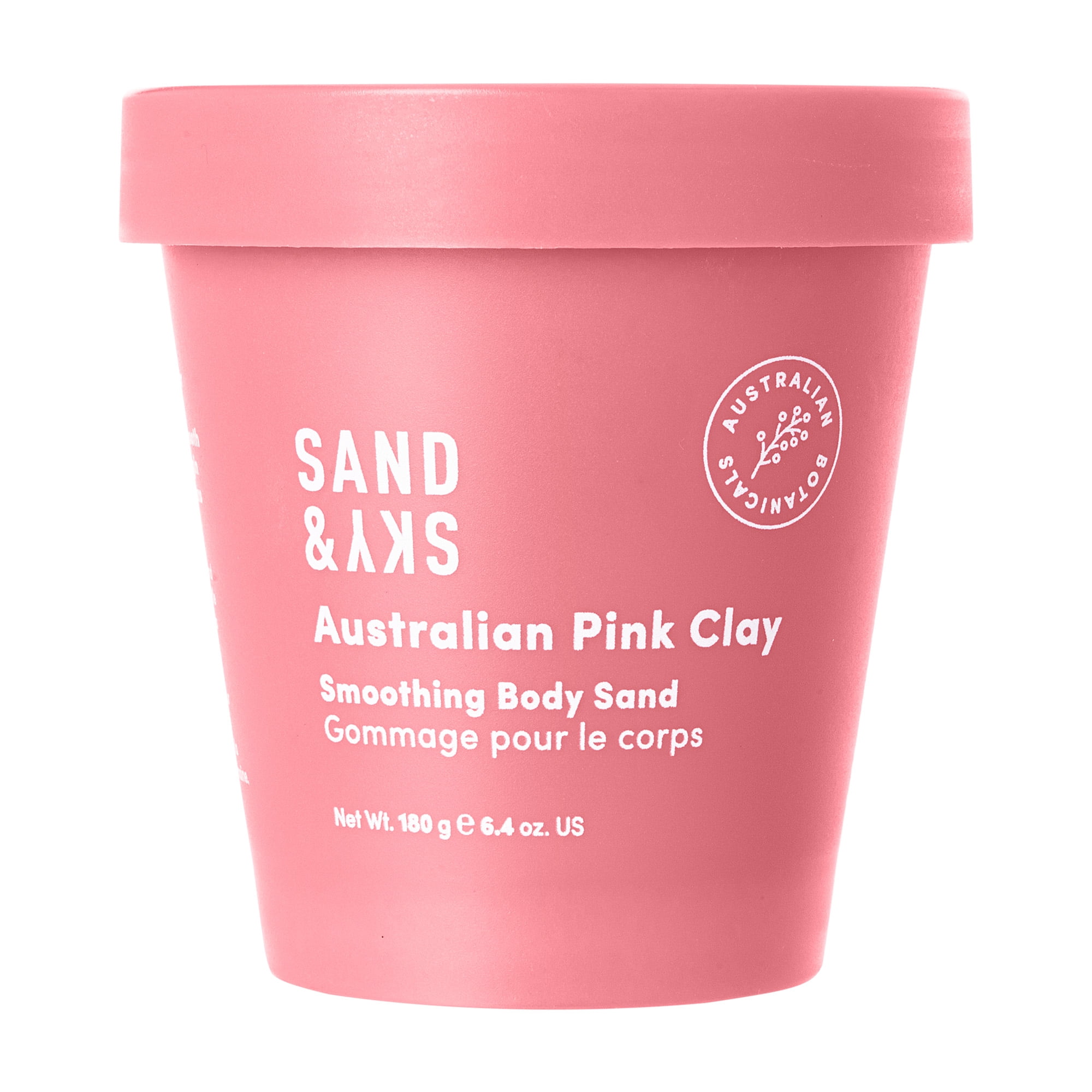 Sand & Sky Australian Pink Clay Smoothing Body Sand, 6.4 oz