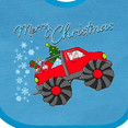 thumbnail image 4 of Inktastic Merry Christmas- Santa Drives a Monster Truck Boys or Girls Baby Bib, 4 of 4
