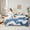 Blue White Orange, variant on Homewish Japanese Ukiyoe 7pcs Bedding Comforter Set,Japan Tradition Aesthetic Queen Bedding Sets,Orange Sunset Queen Sheet Sets For Teens,Ultra Soft Home Decor Reversible
