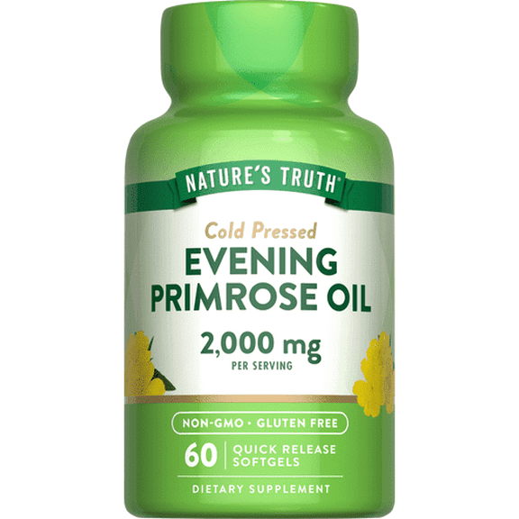 Nature's Truth Cold Pressure Evening Primrose Oil, 1000mg, 60ct, 3-Pack