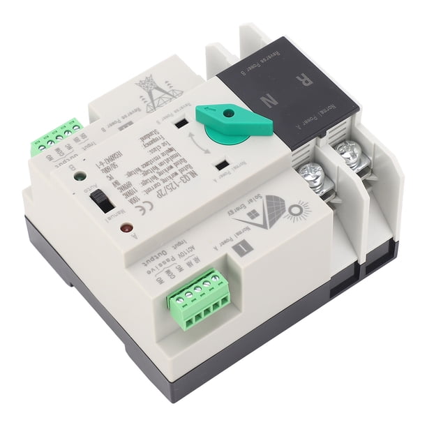 Interruptor De Transferencia Automática De Doble Potencia 2P, Disyuntor Interruptor De Transferencia Automática De Doble Potencia Con Reinicio Automático Para Fuente De