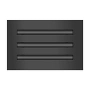 BUILDMART - 10x6 Modern AC Vent Cover - Decorative Black Aluminum Air Vent - Standard Linear Slot Diffuser - Heating and Cooling Register Grille for Ceiling, Walls & Floors - Texas Buildmart