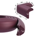 thumbnail image 6 of Winthome Baby Proofing Corner Guards Set Table Furniture Edge Corner Protectors, 2pcs 2m Edges+8pcs Corners+2pcs 3m Tapes, Non-Toxic Soft with Thick Foam(Brown), 6 of 7