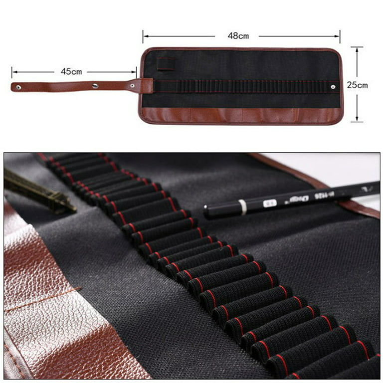 New Canvas Pencil Wrap - Roll up - Pen Holder Case - 36 Slots