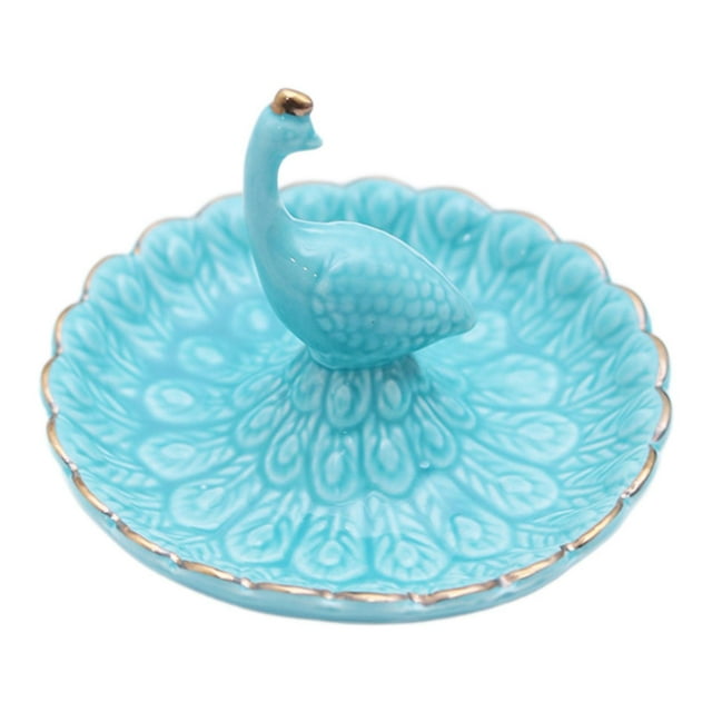 Bandeja para joyas Yinane soporte para collares cerámica Azul