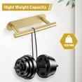 thumbnail image 4 of Self Adhesive Brushed Gold Toilet Paper Holder, SUS304 Stainless Steel Toilet Roll Holder, Double Base Paper Towel Holder Wall Mount No Drilling for Bathroom, Kitchen, Washroom, 4 of 4
