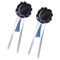 thumbnail image 5 of Fringed Bowknot Hair Buns Hair Clip for Women Cosplay Party Costume Clip Halloween Headwear Roleplaying Maid Headpiece, 5 of 9