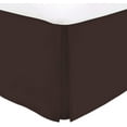 thumbnail image 2 of Box Pleated Split Corner Bed Skirt 21" Inch Drop,800 Thread Count 100% Egyptian Cotton Wrinkle and Fade Resistant Bed Skirt - Queen Size (60" x 80") Chocolate Solid, 2 of 6