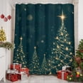 thumbnail image 6 of Small Stall Shower Curtain 48x72 Inch Narrow Half Size Christmas Trees Bath Curtains Bathroom Decor, Winter Pine Forest Gold Xmas Balls Waterproof Fabric Shower Curtain Set with Hooks 48 Inch, 6 of 8