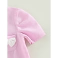 thumbnail image 6 of Arvbitana Little Girl Pleated Flared Skirts Set 3T 4T 5T 6T 7T Puff Short Sleeve Tops Button Down Shirt Blouse A-line Skirts Summer Outfits, 6 of 8