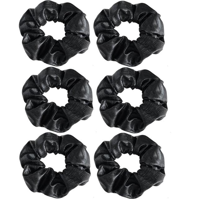Paquete de 6 coleteros metálicos para el cabello de danza brillante para niñas, tonos ricos, cubiertas para moños, lazos elásticos para tocado, coleteros, soportes para moños, rosquillas para el cabel