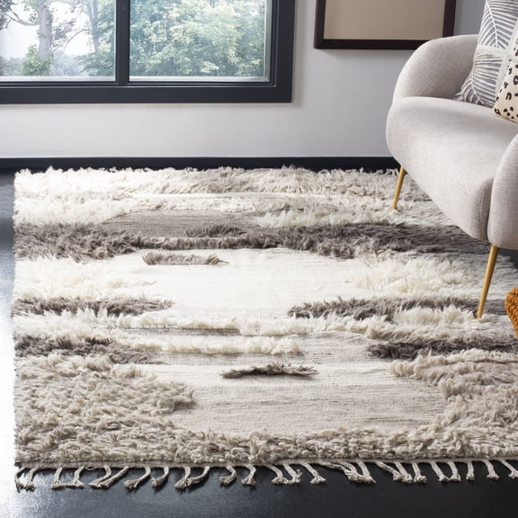 Safavieh Kenya Bevin Camouflage Area Rug, Ivory/Gray, 5' x 8'