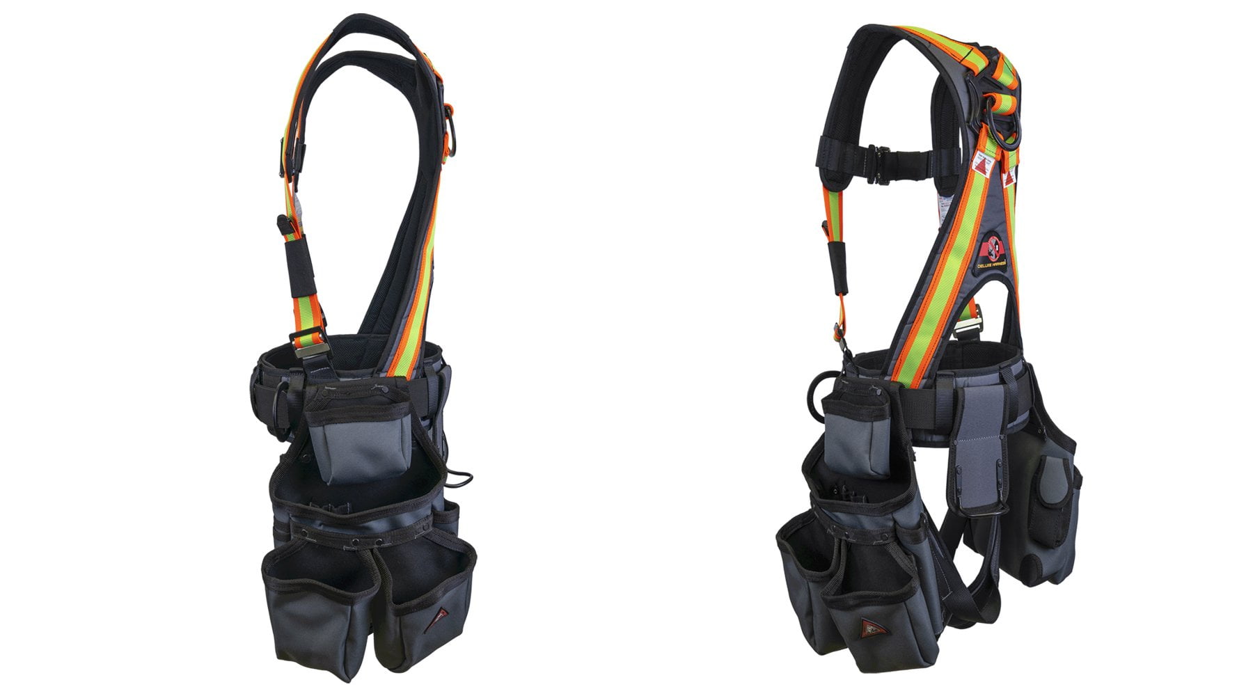 Super Anchor Safety 6151-RL Deluxe Full Body Harness plus All-Pakka Tool Bag Combo Large Red