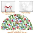 thumbnail image 4 of Yiaed Flowers and Cactus Print Christmas Tree Skirt , Tree SkirtsTree Mat for Christmas Winter Holiday Indoor Decorations-30", 4 of 7